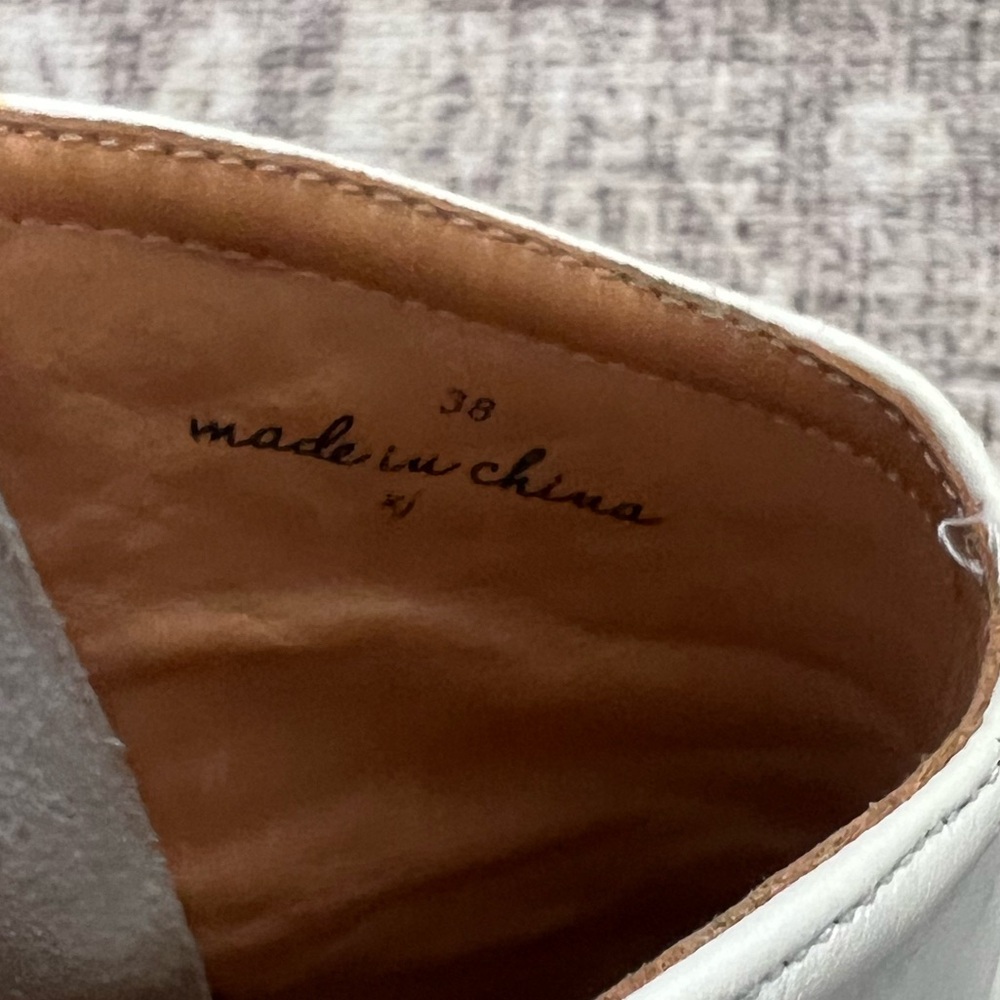 Anthropologie joie white ankle boots - size 38 women’s 7.5 white - Picture 4 of 6